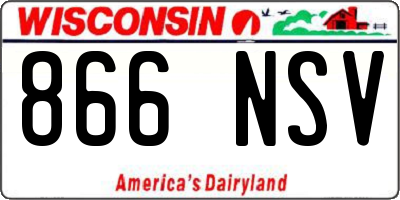 WI license plate 866NSV