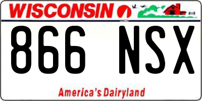 WI license plate 866NSX