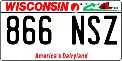 WI license plate 866NSZ