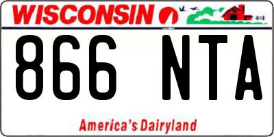 WI license plate 866NTA