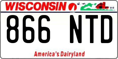 WI license plate 866NTD