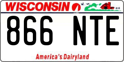 WI license plate 866NTE