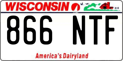 WI license plate 866NTF