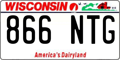 WI license plate 866NTG