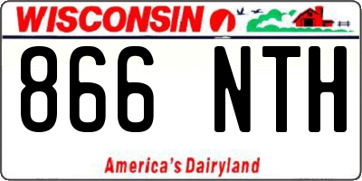 WI license plate 866NTH