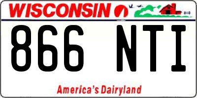 WI license plate 866NTI