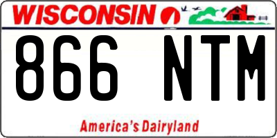 WI license plate 866NTM