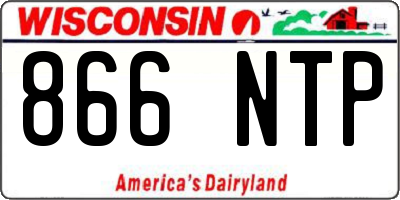 WI license plate 866NTP