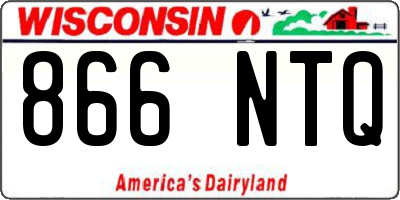 WI license plate 866NTQ
