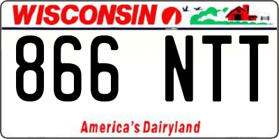WI license plate 866NTT