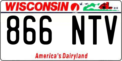 WI license plate 866NTV