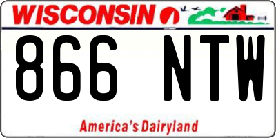 WI license plate 866NTW