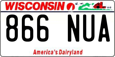 WI license plate 866NUA