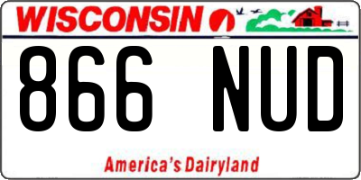 WI license plate 866NUD