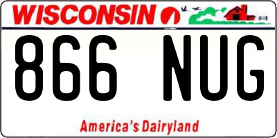 WI license plate 866NUG