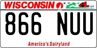 WI license plate 866NUU
