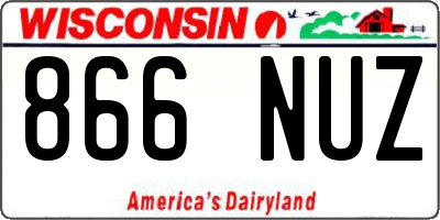 WI license plate 866NUZ