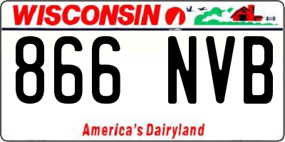 WI license plate 866NVB