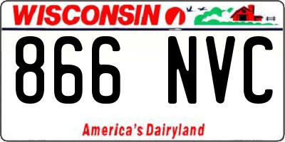 WI license plate 866NVC