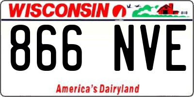 WI license plate 866NVE