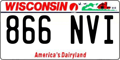 WI license plate 866NVI