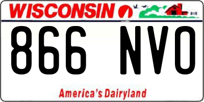 WI license plate 866NVO