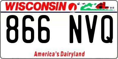 WI license plate 866NVQ