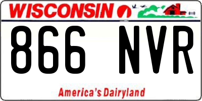 WI license plate 866NVR