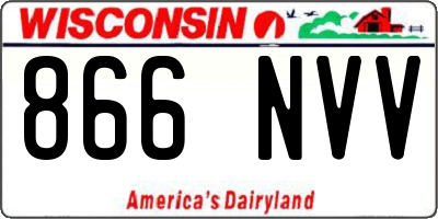 WI license plate 866NVV