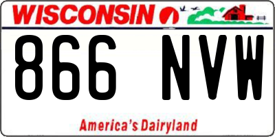WI license plate 866NVW