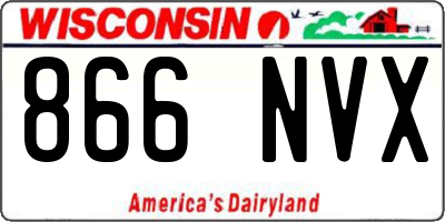 WI license plate 866NVX