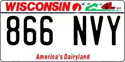 WI license plate 866NVY