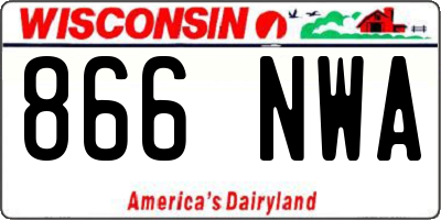 WI license plate 866NWA