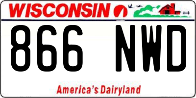 WI license plate 866NWD