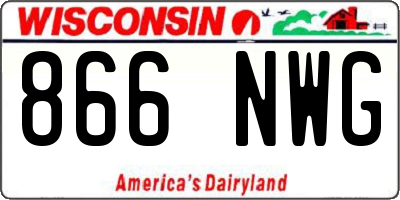 WI license plate 866NWG