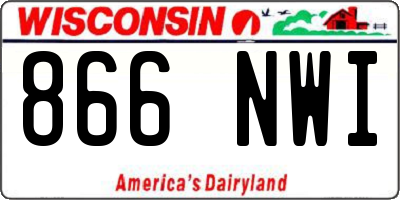 WI license plate 866NWI
