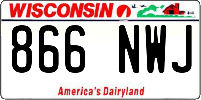 WI license plate 866NWJ