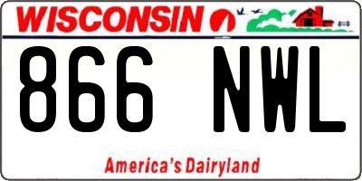 WI license plate 866NWL