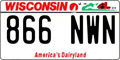 WI license plate 866NWN