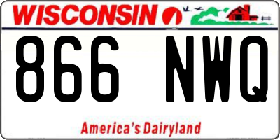 WI license plate 866NWQ