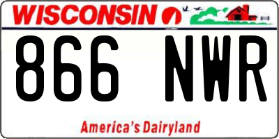 WI license plate 866NWR
