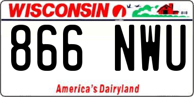 WI license plate 866NWU