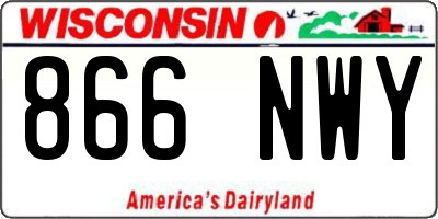 WI license plate 866NWY