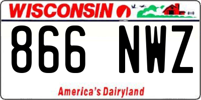 WI license plate 866NWZ