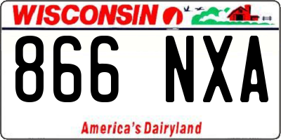 WI license plate 866NXA