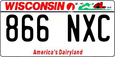 WI license plate 866NXC