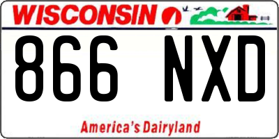 WI license plate 866NXD