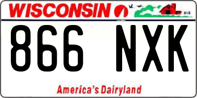WI license plate 866NXK