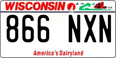 WI license plate 866NXN