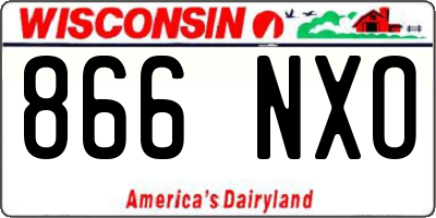 WI license plate 866NXO